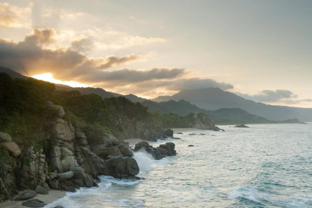 Credit: ProColombia Rugges coastline with ocean waves