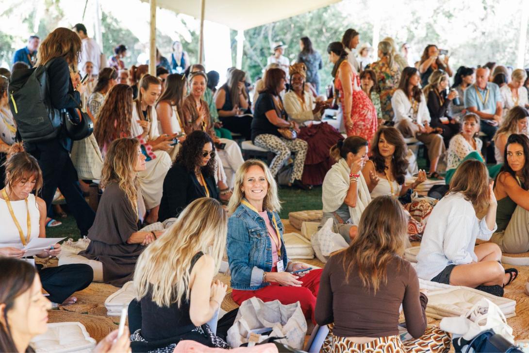 Group of people at wellness conference