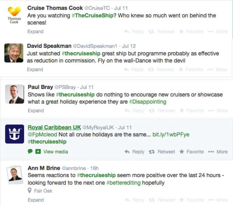What they said: tweets about #thecruiseship