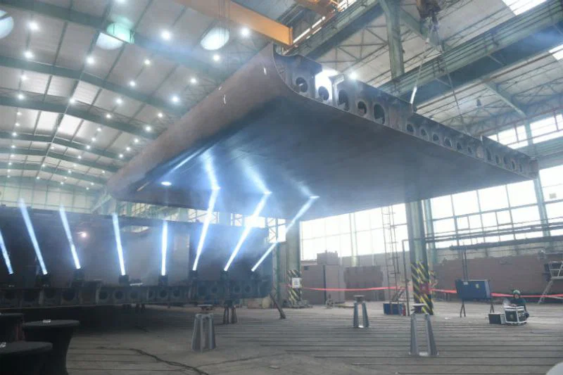 The keel-laying ceremony for Spirit of the Rhine in Serbia