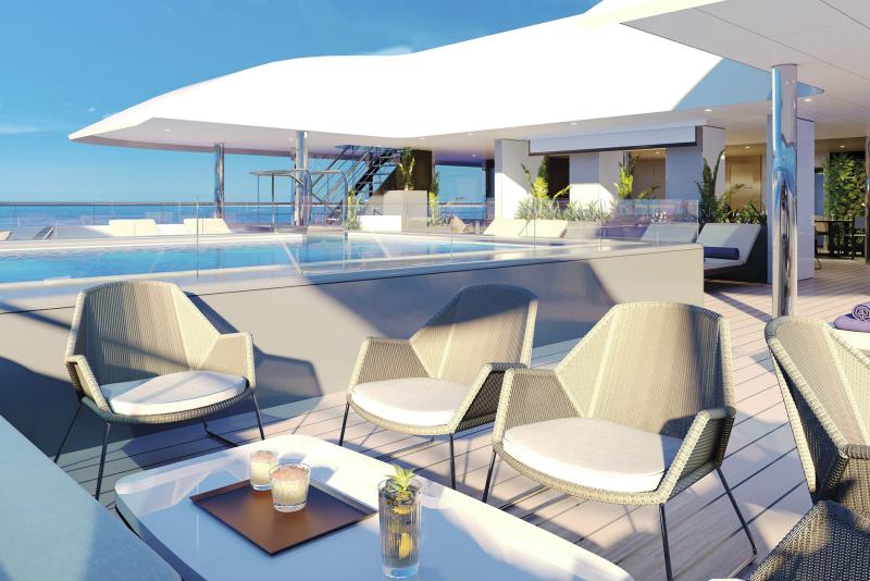 Azzurra's pool area