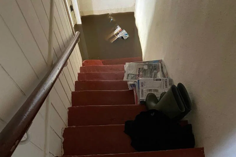 Roger Benn was trapped upstairs during the flood