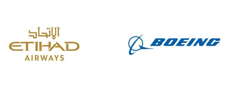 Etihad and Boeing logos