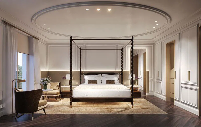 A deluxe room at the Mandarin Oriental Ritz Madrid