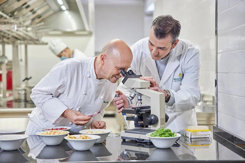 Chef Heinz Beck and Dr David Della Morte at Palazzi Fiuggi (Image: Tyson Sadlo, Herd Represented)