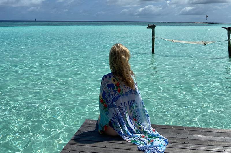 The azure waters of the Indian Ocean prepared them for 11 days of the airport stay