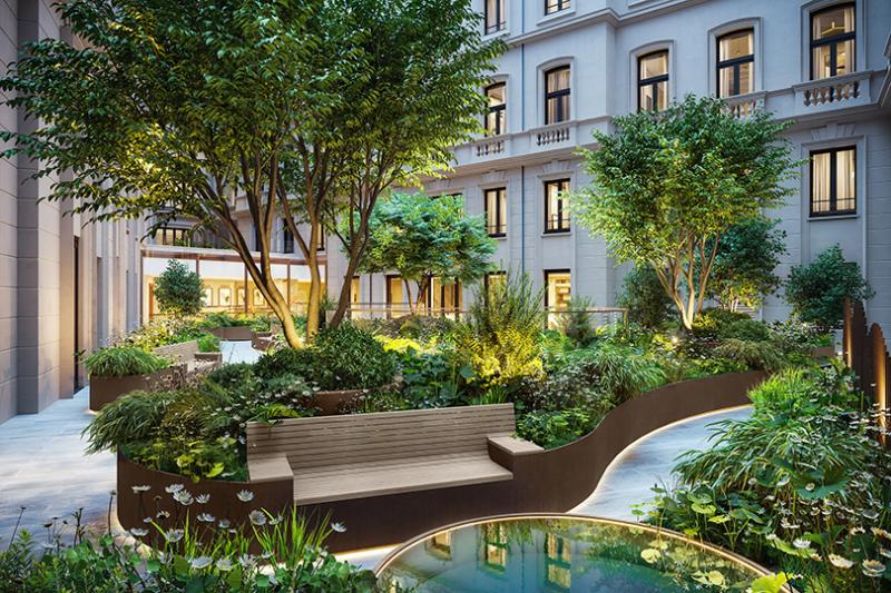 The OWO Residents' Garden (Credit: Grain London)