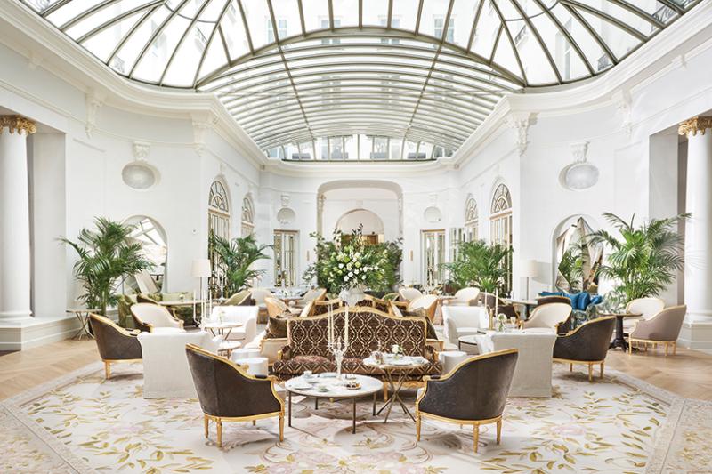 The famous Palm Court has been restored to its old glory