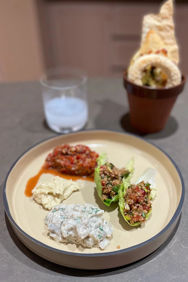 Some of April's meze creations in the S.A.L.T Lab