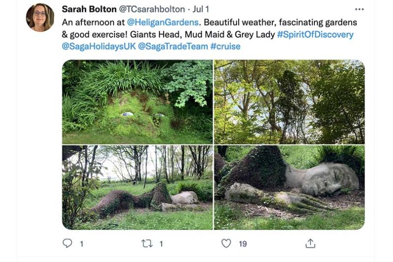 Sarah Bolton received enquiries after posting about her time onboard Saga Spirit of Discovery on Twitter