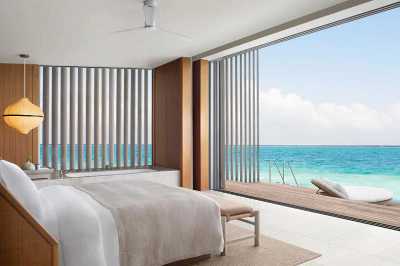Private cocoon within a two-bedroom over-water villa