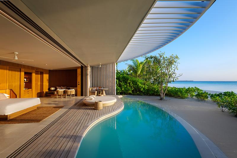 Expansive beach villas are also an option at Ritz-Carlton Maldives