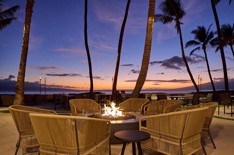 Kaanapali Beach Hotel, Hawaii, at sunset