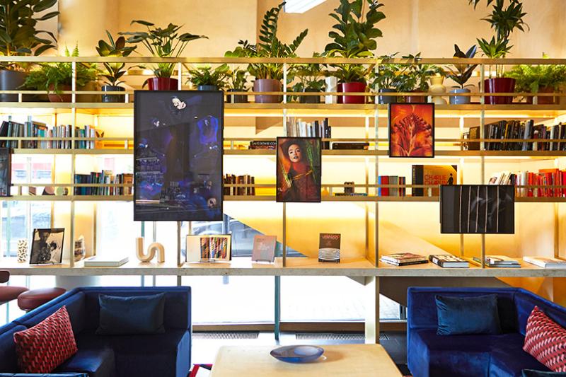 The artfully curated library at Montcalm East