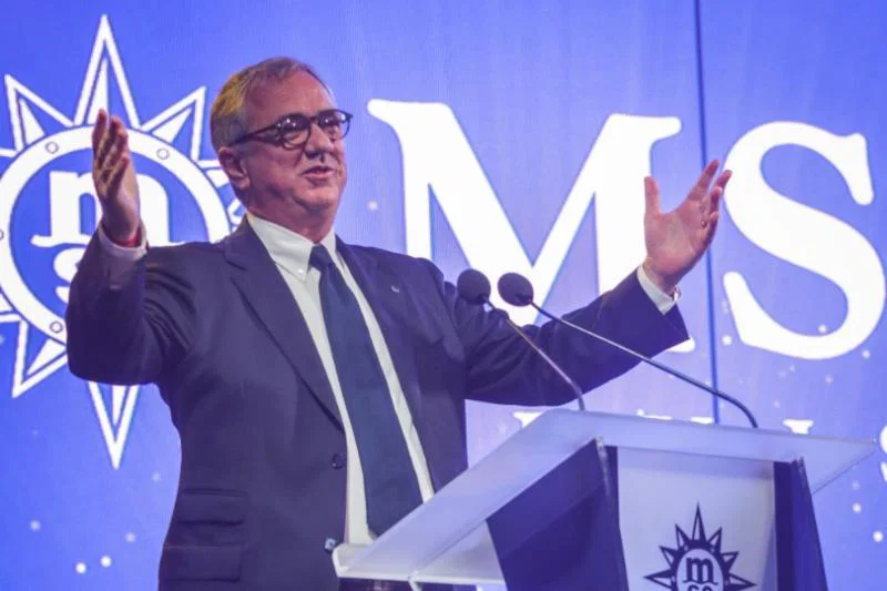 Chair Pierfrancesco Vago hailed MSC's sustainability journey (Credit: James McEntee / AP Images / MSC Cruises)