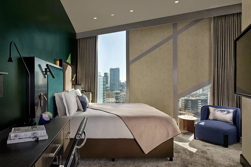 A junior suite at the revamped hotel