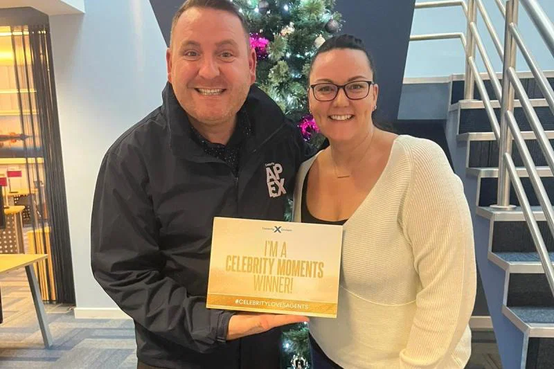 Celebrity's Michael Young-Richards surprises Dawn from Bolsover Cruise Club