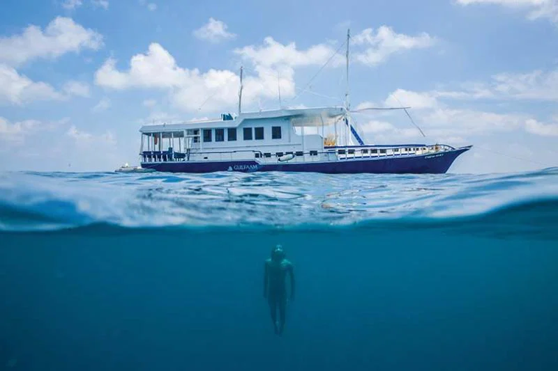 Explore offers a one-week cruise onboard a traditional wooden dhoni