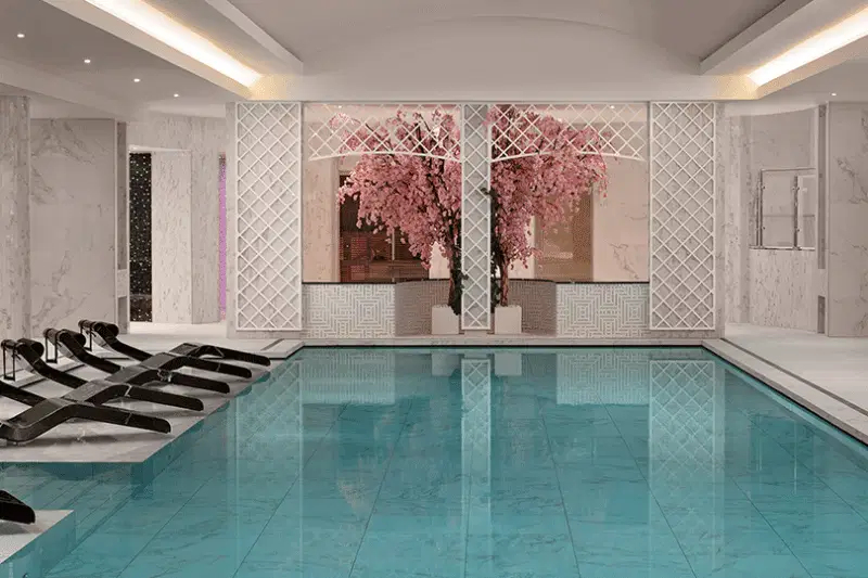 The indoor pool is part of the hotel's comprehensive wellbeing offering