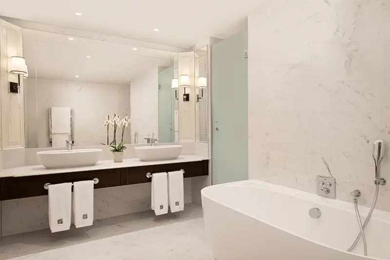 Bathroom in a Fairmont One Bedroom Suite at the new Fairmont Windsor Park
