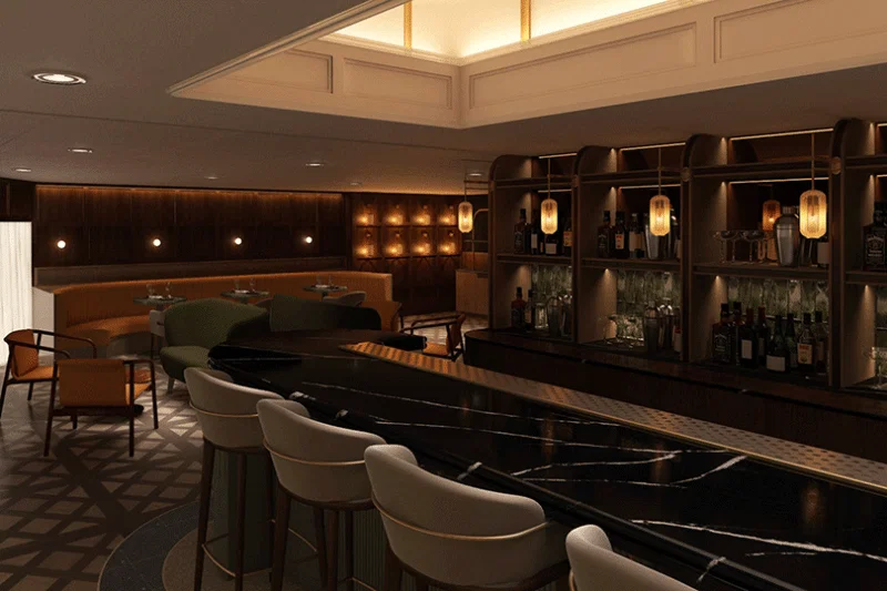 The Atlas Bar is one of the exclusive new features of Azamara Onward