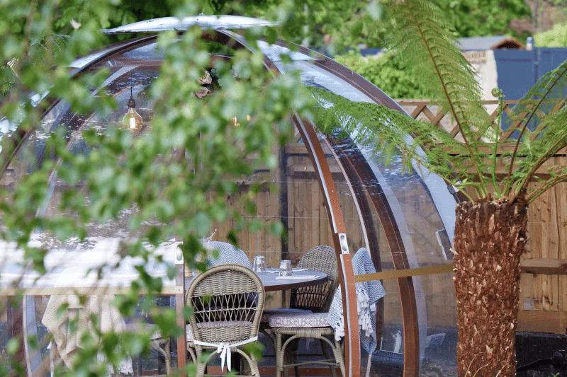 The new Coppa Club location features its trademark dome dining