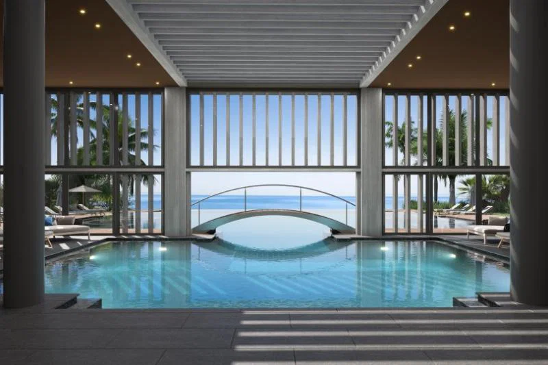 One of the four pools at the Adler Spa Resort Sicilia