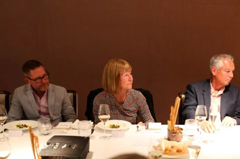 (L-R) John Sullivan, Advantage Travel Partnership; Dame Irene Hays, Hays Travel; and Miles Morgan, Miles Morgan Travel