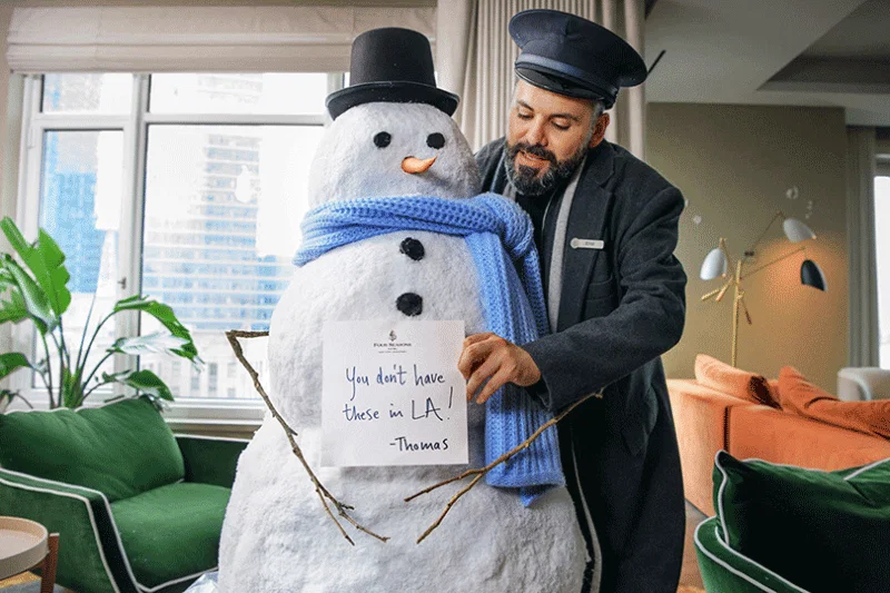 The campaign is based on true acts staff have done for guests
