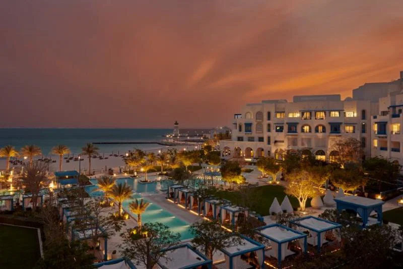 The Hilton Salwa Beach Resort and Villas is home to a 3.5km private beach