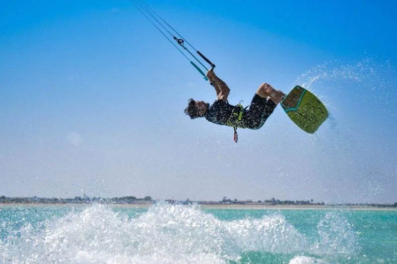 Kitesurfing is one of many active watersports guests can enjoy in Qatar