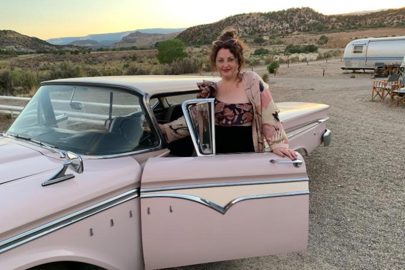 Claire enjoys a drive-in movie experience © Claire Dodd