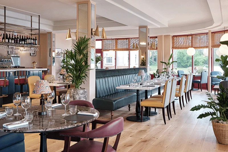 The Brasserie is one of two main dining options within the hotel