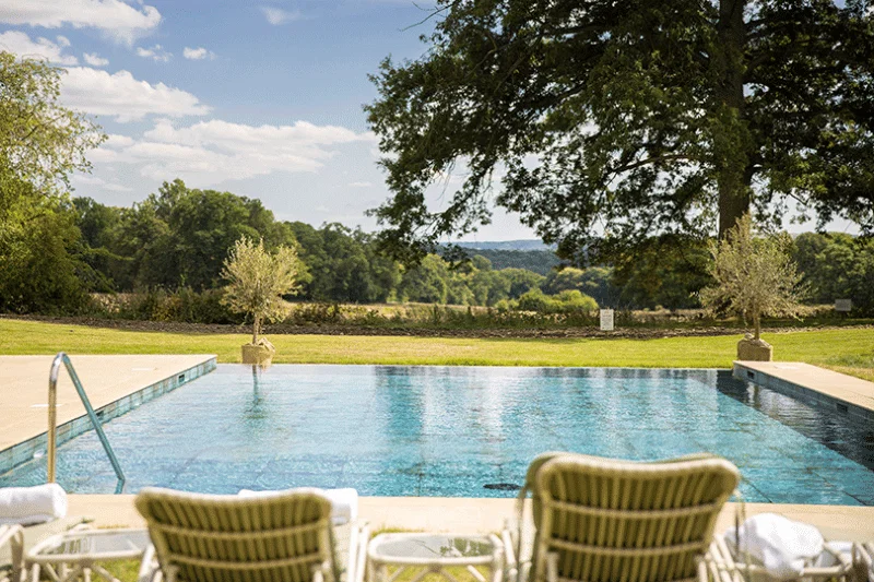 The hotel's outdoor pool proved a summer heatwave blessing