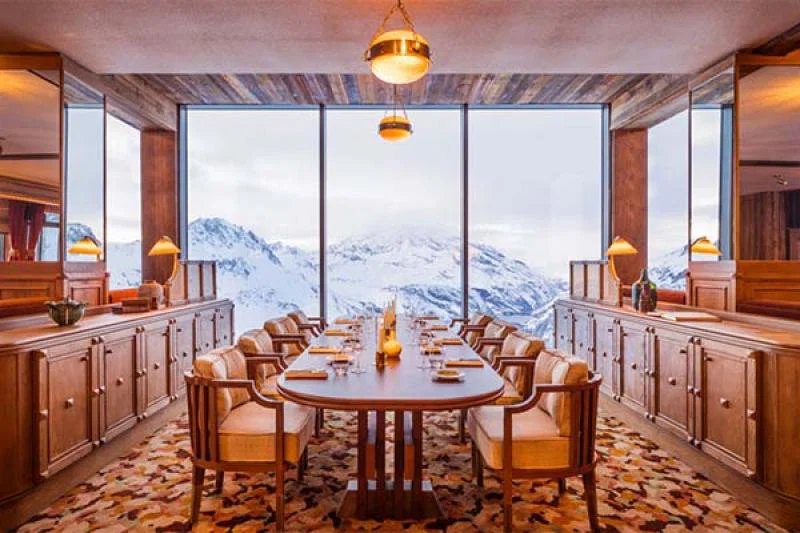 Restaurant Gigi at Le Refuge de Solaise in Val D'Isere, which is one of the highest hotels in Europe