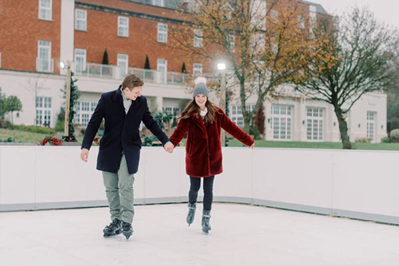 The GliceRink overlooks the estate grounds