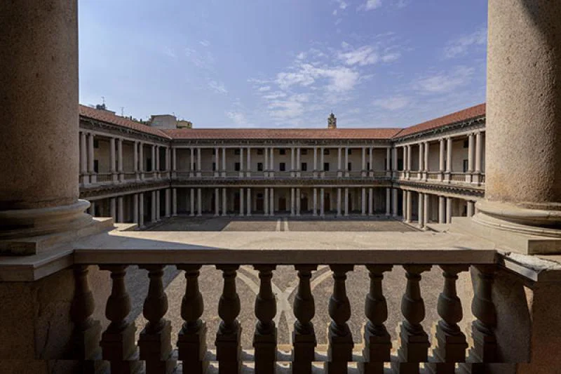 The hotel is framed around a 3,000-square-metre piazza