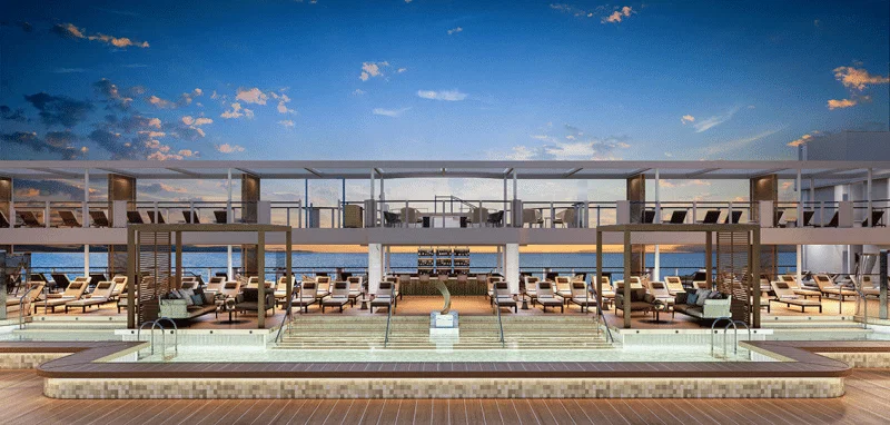 A key attraction of Silver Nova is its "horizontal layout", including the pool deck