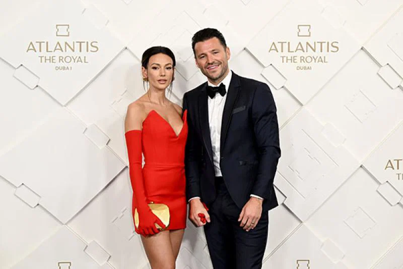 Michelle Keegan and Mark Wright at the opening event. Credit: Jeff Spicer/Getty Images for Atlantis The Royal