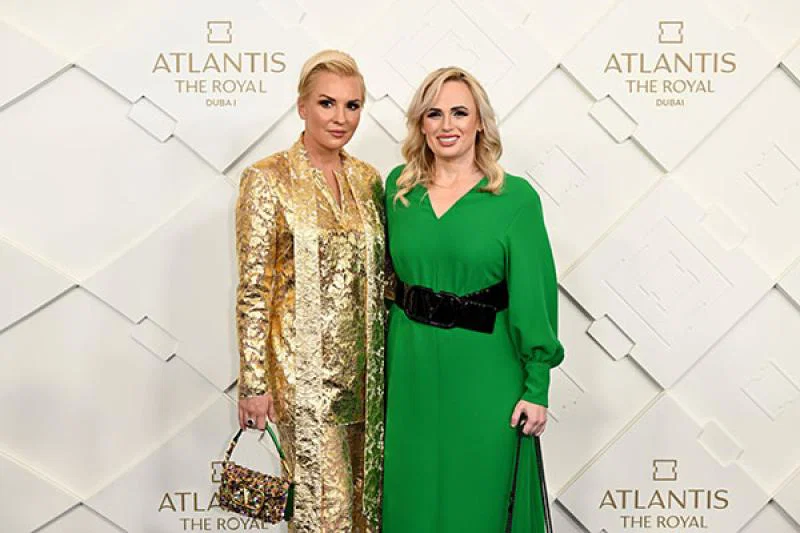 Rebel Wilson (right) was among the celebrities at the event, attending with her partner Ramona Agruma. Credit: Jeff Spicer/Getty Images for Atlantis The Royal