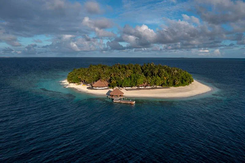Guests can stay in beachfront villas at Dhawa Ihuru in the Maldives