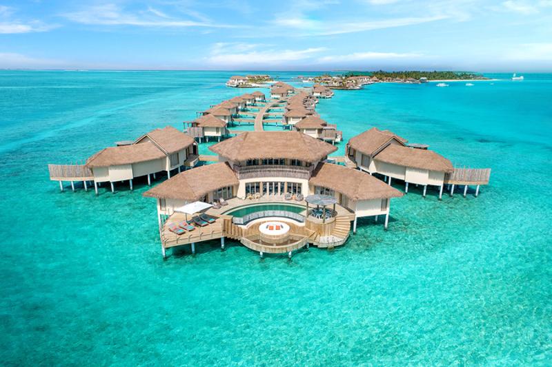 Aerial view InterContinental Maldives