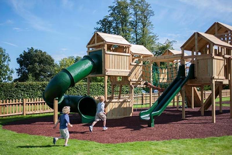Children can race around the playground