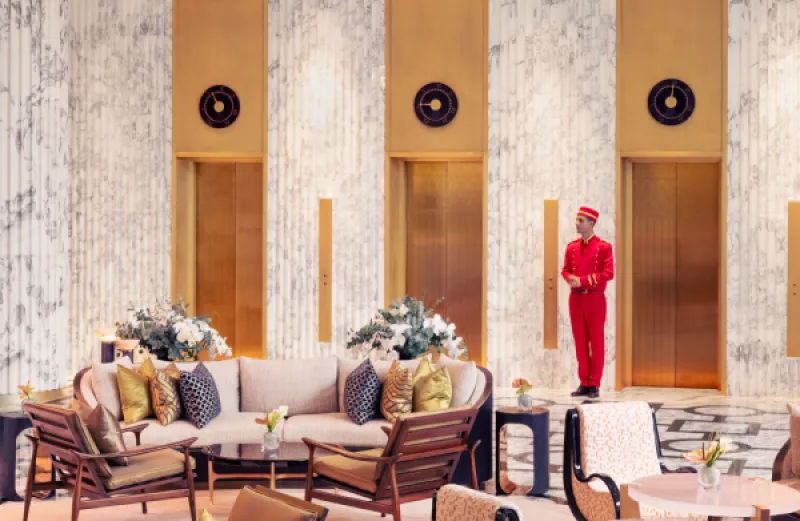 The lobby at Royal Mansour Casablanca