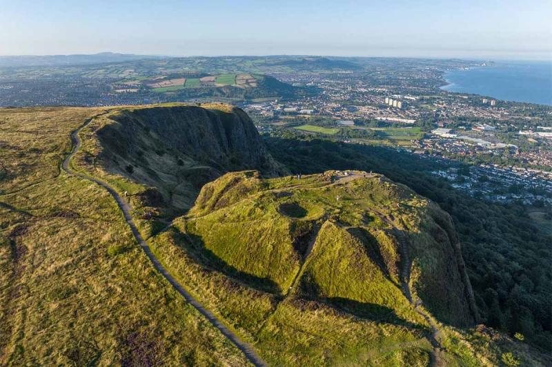 Views from the top of Cave Hill in Belfast, Co. Antrim