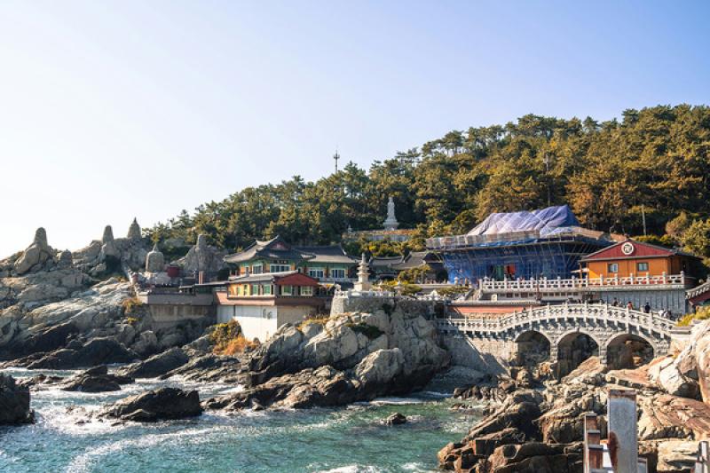 Haedong Yonggungsa Temple is in Busan, South Korea. Photo: Shibin Joseph/Unsplash