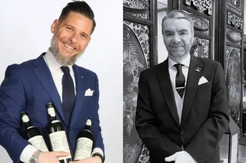 Pope's sommelier, Carlo Attisano, and Jose Robles,