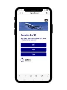 A screenshot of the ANA quiz
