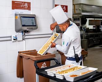 Winnow being used in a hotel kitchen