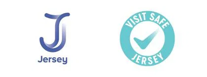 Visit Jersey and Jersey Safe logos